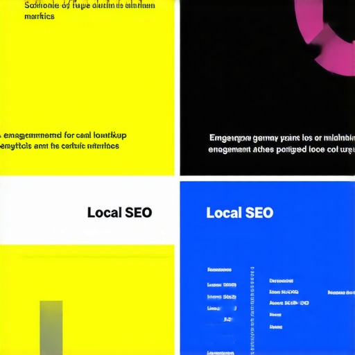 Advanced Local SEO Analytics and Engagement Metrics Infographic illustrating analytics dashboards, schema markup, and engagement signals for local SEO