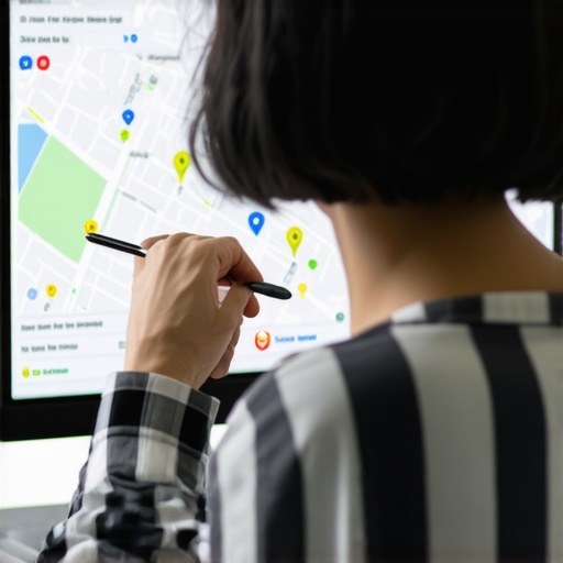 Analyzing Local Map Data Person working on local SEO map data analysis