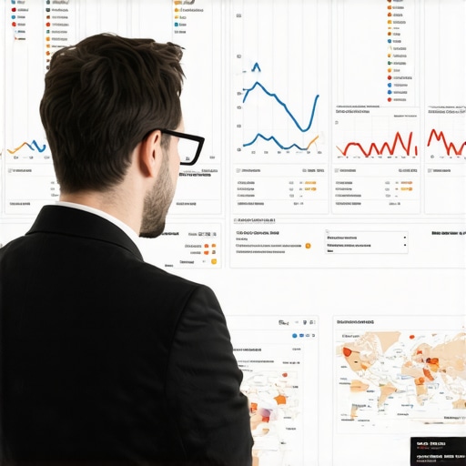SEO expert reviewing map ranking dashboards with analytical tools