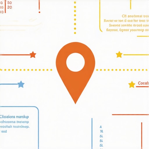 Diagram showing components of an advanced local map pack system for SEO