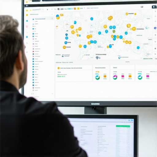 Local SEO Expert Analyzing Map Pack Data Expert analyzing local SEO and map pack ranking data on computer
