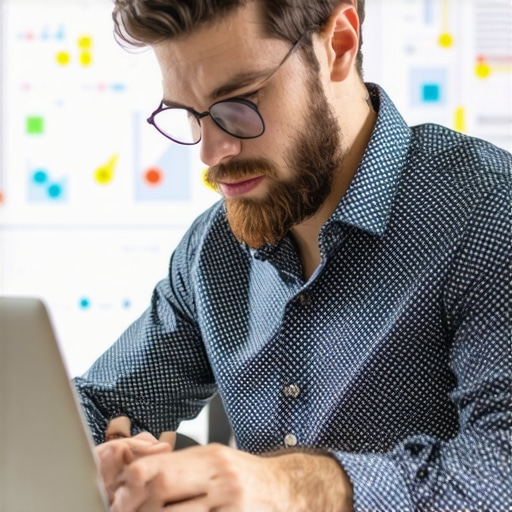 Business owner planning local SEO with maps and charts