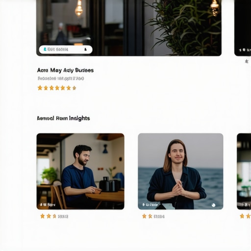 Screenshot of Google My Business profile with reviews and insights
