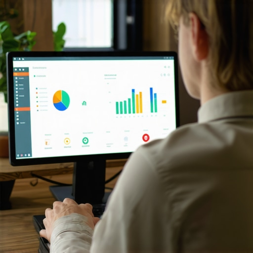 Optimized Local SEO Tools in Action Person analyzing local SEO performance metrics on a computer