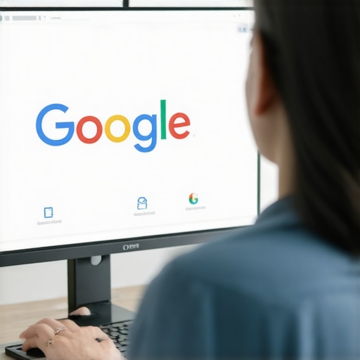 Person working on Google My Business profile optimization with analytics shown