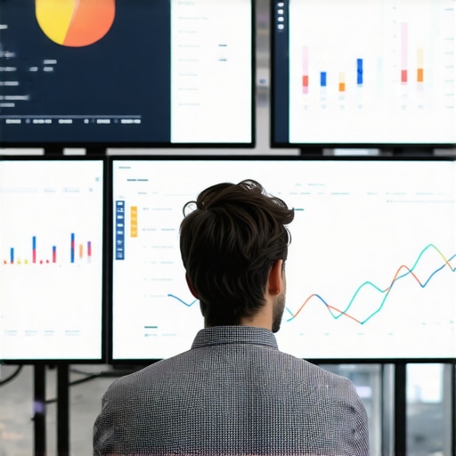 Dynamic SEO Dashboard for Local Maps Business owner reviewing live local SEO and map pack rankings on digital screens