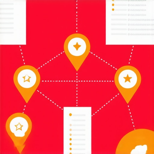 Diagram showing interconnected local SEO signals influencing Google Maps rankings.