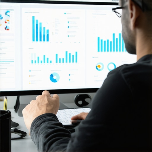 Person reviewing local SEO analytics dashboard