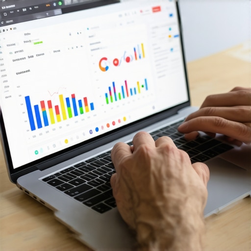 Person optimizing local SEO tools on laptop to maintain Google Maps rankings